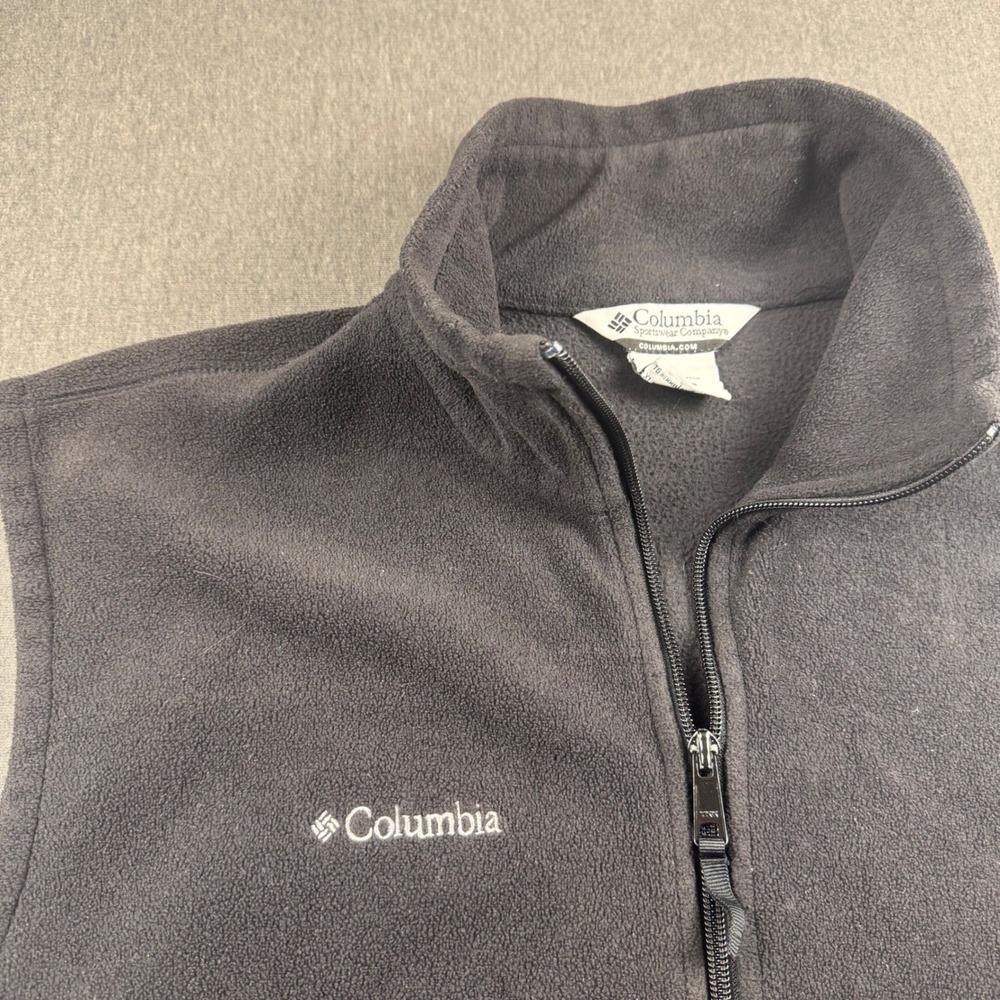 Columbia Mens Steens Mountain Fleece Vest Black Full Zip XL Outdoor Hiking
